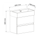 Долен конзолен шкаф за баня Inter Ceramic 5846 + УМИВ. 6036W - за съвременен интериор Долен конзолен шкаф за баня Inter Ceramic 5846 + УМИВ. 6036W - за съвременен интериор