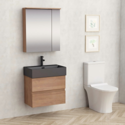 Долен конзолен шкаф за баня Inter Ceramic 5847 + УМИВ. 6036MB - за съвременен интериор