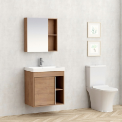 Долен конзолен шкаф за баня Inter Ceramic 5939 DI LEGNO - съчетание от природа и съвременен дизайн 