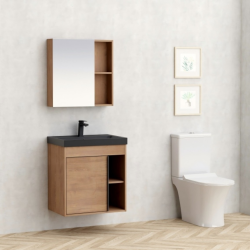 Долен конзолен шкаф за баня Inter Ceramic 5940 DI LEGNO - съчетание от природа и съвременен дизайн 