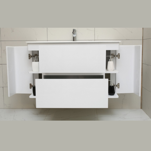 Долен конзолен PVC шкаф за баня Inter Ceramic ICP 10046 – перфектен баланс между дизайн и функция – модерен PVC шкаф за баня Долен конзолен PVC шкаф за баня Inter Ceramic ICP 10046 – перфектен баланс между дизайн и функция
