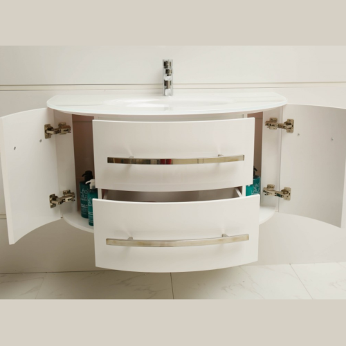 Долен конзолен PVC шкаф за баня Inter Ceramic ICP 11053 2 - компактност и изискан вид