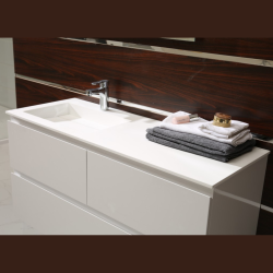 Долен конзолен PVC шкаф за баня Inter Ceramic ICP 12038L / 38130 - плавно затваряне и модерен дизайн