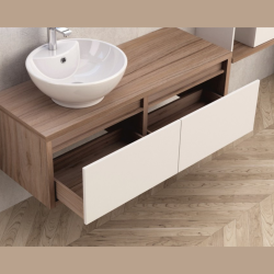 Долен конзолен PVC шкаф за баня Inter Ceramic ICP 4540-120 - практично обзавеждане