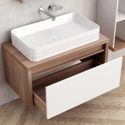 Долен конзолен PVC шкаф за баня Inter Ceramic ICP 4540-80 - практично обзавеждане