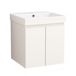 Долен конзолен PVC шкаф за баня Inter Ceramic 5155-50W+УМИВ. 5953W-51CM - стил и удобство