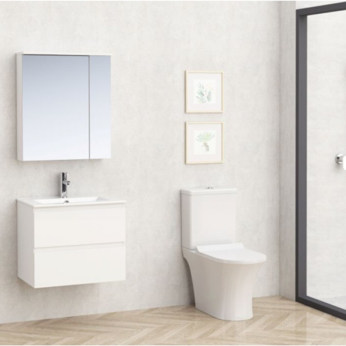 Долен конзолен PVC шкаф за баня Inter Ceramic ICP AKADIA-60 6038-60W С УМИВ. 5953W-2NEW