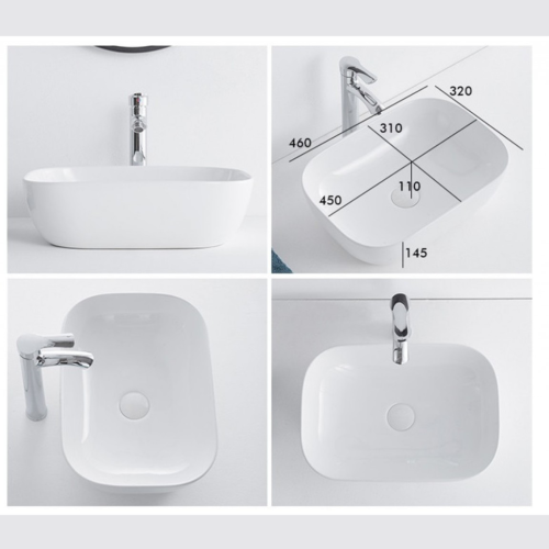 Долен конзолен шкаф за баня Inter Ceramic ICP 6056-039 КОМО + 887BLACK – елегантно решение за стилна баня