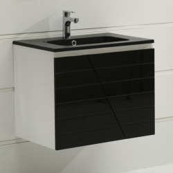 Долен конзолен PVC шкаф за баня Inter Ceramic ICP 6555 B "ЕНИЯ" – Практичен дизайнерски шкаф