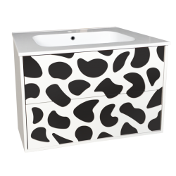 Долен конзолен PVC шкаф за баня Inter Ceramic ICP 8045B - модерна визия и устойчивост