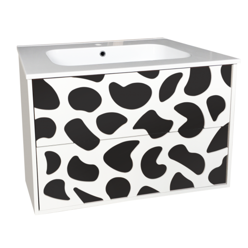 Долен конзолен PVC шкаф за баня Inter Ceramic ICP 8045B - модерна визия и устойчивост