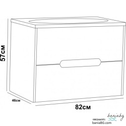 Долен конзолен PVC шкаф за баня ICP 8246P "ЦВЕТИ"