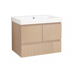 Долен конзолен PVC шкаф за баня Inter Ceramic 9046-75+УМИВ. 5953W-76CM DAVIDE – стил и практичност