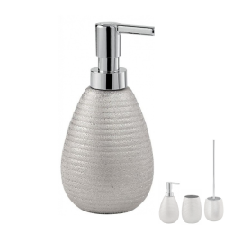 Дозатор за течен сапун Astrid Argento - премиум сребърен аксесоар за баня