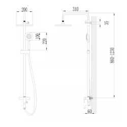 Душ система Inter Ceramic ICT 6326 АВА - Съвършен баланс между стил и функционалност