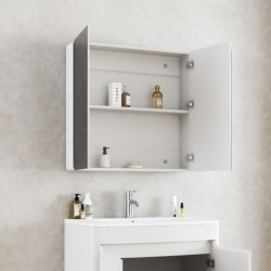 Горен огледален PVC шкаф Inter Ceramic ICMC 8245 UP - модерен дизайн и удобно съхранение