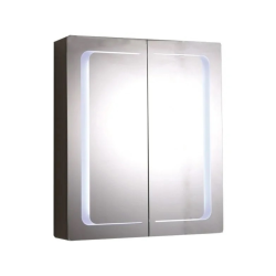 Горен огледален PVC шкаф за баня 7013 LED – стилен и компактен