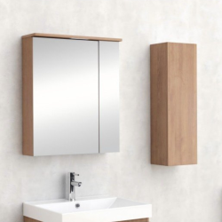 Горен огледален PVC шкаф за баня Inter Ceramic 6019-60 ANIELA-60 – стил и практичност