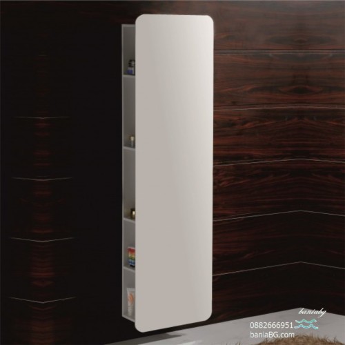 Колона за баня от PVC ICP 3017 – PVC шкаф за баня с рафтове