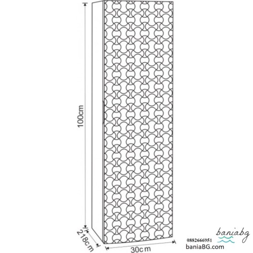 Колона за баня от PVC ICP 3055 – PVC шкаф за баня с рафтове