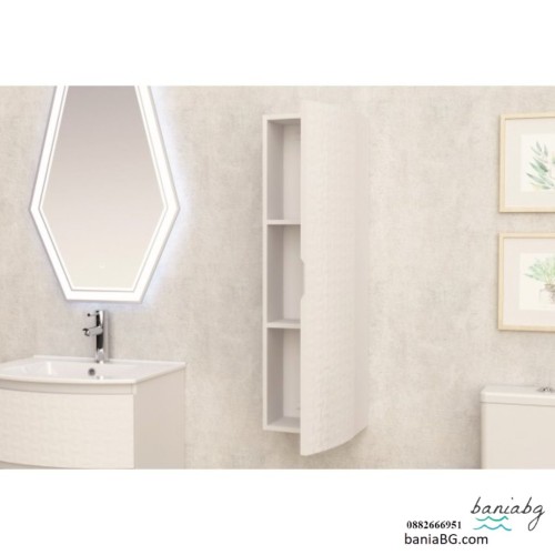 Колона за баня от PVC ICP 3055 – PVC шкаф за баня с рафтове