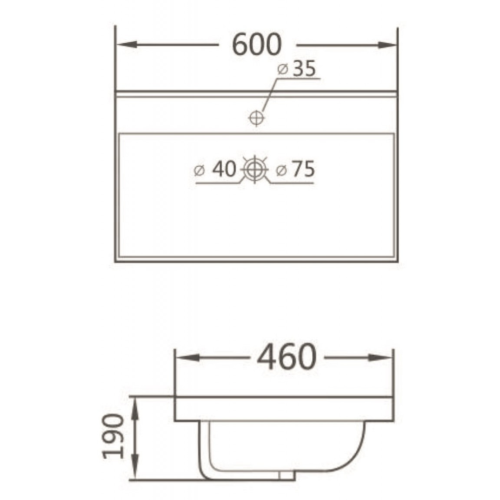 Комплект мебели за баня Inter Ceramic ICP 6050-020 + 3030125-020 + 1493