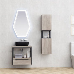 Комплект мебели за баня Inter Ceramic ICP 6056-020 + 887BLACK + 3030125-020 + 1493 – стил, качество и комфорт