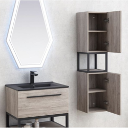 Комплект мебели за баня Inter Ceramic ICP 6056-020 + 887BLACK + 3030125-020 + 1493 – стил, качество и комфорт