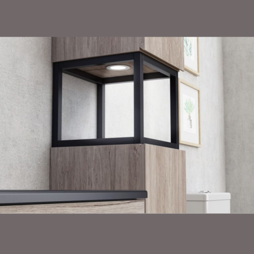 Комплект мебели за баня Inter Ceramic ICP 6056-020 + 887BLACK + 3030125-020 + 1493