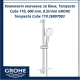 Комплект окачване за баня, Tempesta Cube 110, 600 mm, 8.5l/min GROHE Tempesta Cube 110 
