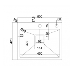 Кухненска мивка алпака Inter Ceramic ICK 4250H-50 - лесна поддръжка и елегантна визия
