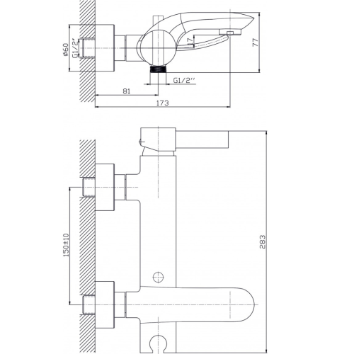 Месингов смесител за вана Inter Ceramic ICF 6390091 ТИАНА - съчетание от стил и издръжливост