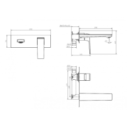 Месингов смесител за вграждане Inter Ceramic ICF 8110191MW ЕЛИНОР WHITE MATT - модерна визия и надеждност