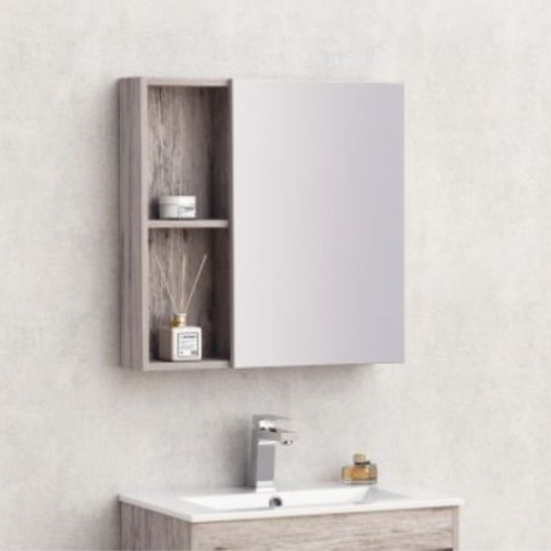 Горен огледален PVC шкаф Inter Ceramic ICMC 6060-045 - елегантен огледален шкаф от влагоустойчив PVC – стенен PVC шкаф за баня Горен огледален PVC шкаф Inter Ceramic ICMC 6060-045 - елегантен огледален шкаф от влагоустойчив PVC – горен шкаф за баня с огледало и рафтове
