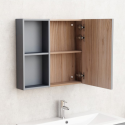 Горен огледален PVC шкаф Inter Ceramic ICMC 9014-60MG - елегантен дизайн в компактна форма