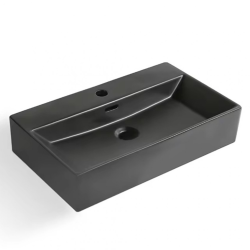 Порцеланов умивалник Inter Ceramic 6036MB COMPACT MATT BLACK - изискан матов умивалник за баня