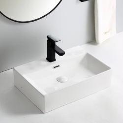 Порцеланов умивалник Inter Ceramic 6036W COMPACT WHITE - съвременен стил за банята 