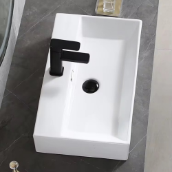 Порцеланов умивалник Inter Ceramic 6036W COMPACT WHITE - съвременен стил за банята 