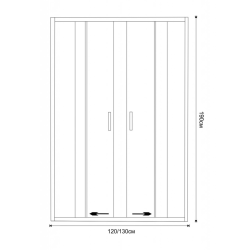 Преграден параван Inter Ceramic ICS 120 L - съвременна визия за баня