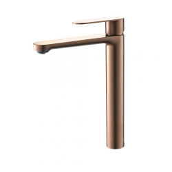 Смесител за умивалник Inter Ceramic ICF 111321 BRUSH ROSE GOLD висок - стил и изящество