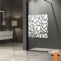 Стационарен параван Inter Ceramic ICS 113B/80 BLACK PROFILE – модерно и практично решение