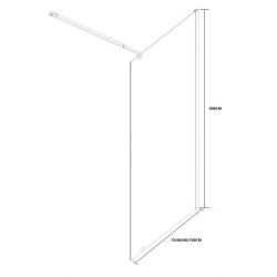 Стационарен параван Inter Ceramic ICS 113B/80 BLACK PROFILE – модерно и практично решение