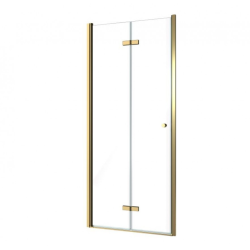 Стационарен параван Inter Ceramic ICS 114 BRUSH GOLD/90 - премиум стъклен панел за душ зона
