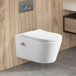 Стенна тоалетна чиния Inter Ceramic ICC 3755W BIDET LUX - Луксозна тоалетна чиния с биде, Хигиена на ново ниво