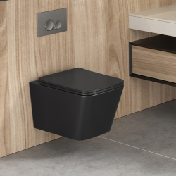 Структура за вграждане Грое и окачена тоалетна ICC 5135MB TORNADO ЧЕРЕН МАТ - модерен избор