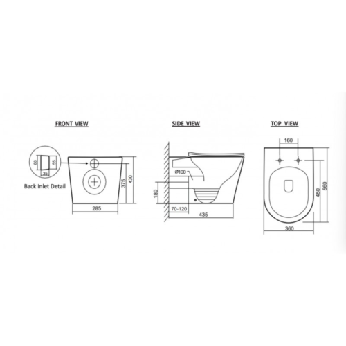 Тоалетна чиния Inter Ceramic ICC 5436W
