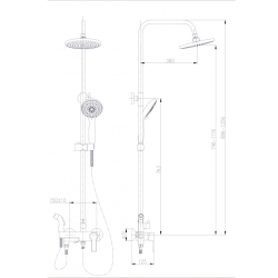 Тръбно окачване Inter Ceramic ICT 6018 ЛУЧИЯ - аксесоар за подредена баня