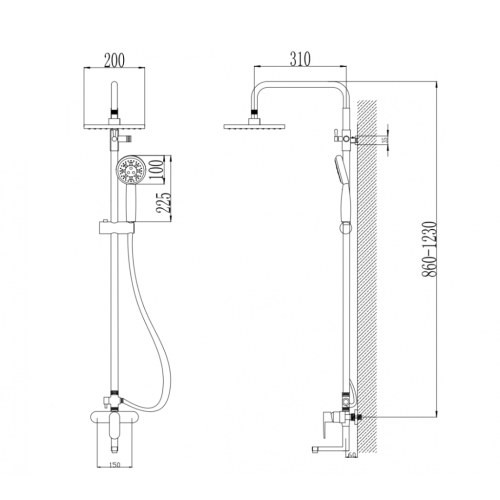 Тръбно окачване Inter Ceramic ICT 6019 "Азола" 