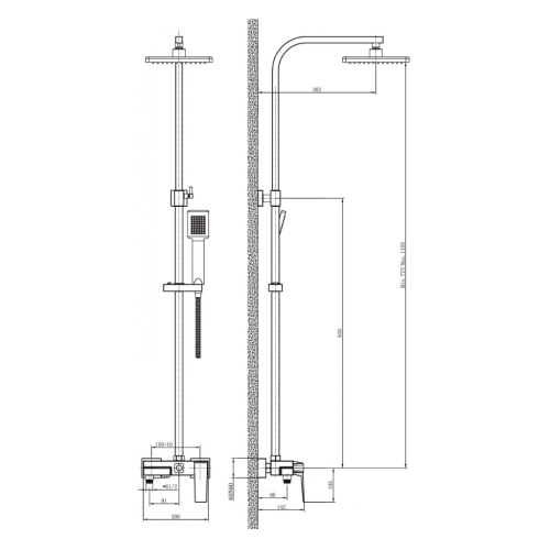 Тръбно окачване Inter Ceramic ICT 6891BRUSH GOLD