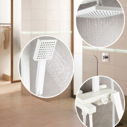 Тръбно окачване Inter Ceramic ICT 6891W MATT WHITE - Матов бял дизайн за банята